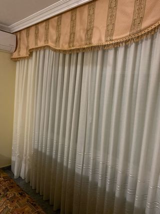 Cortina visillo baldo beige salon 3.20 por 2,50 al