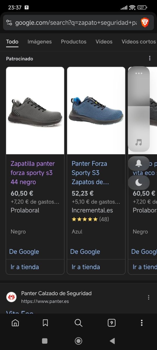 zapato seguridad panter