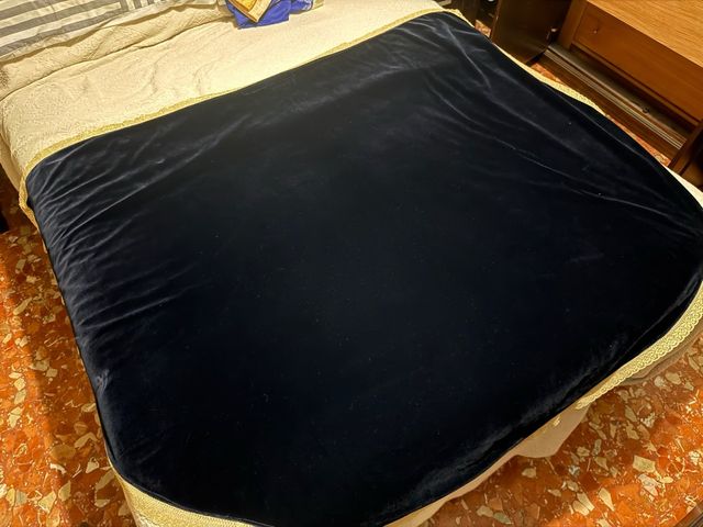 Manta terciopelo azul noche imagen 70 cm