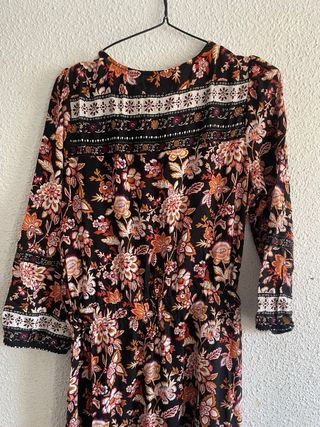 Vestido largo floral boho
