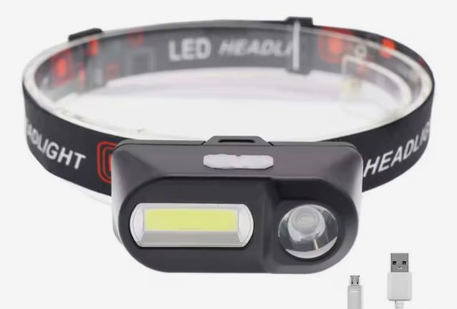 Linterna frontal LED USB Recargable