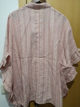 Capa camiseiro rosa claro. Linho