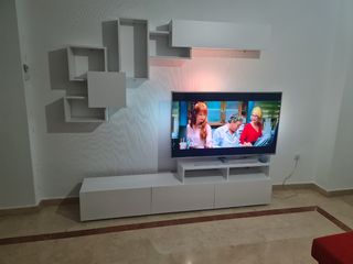 Mueble TV blanco 2 piezas
