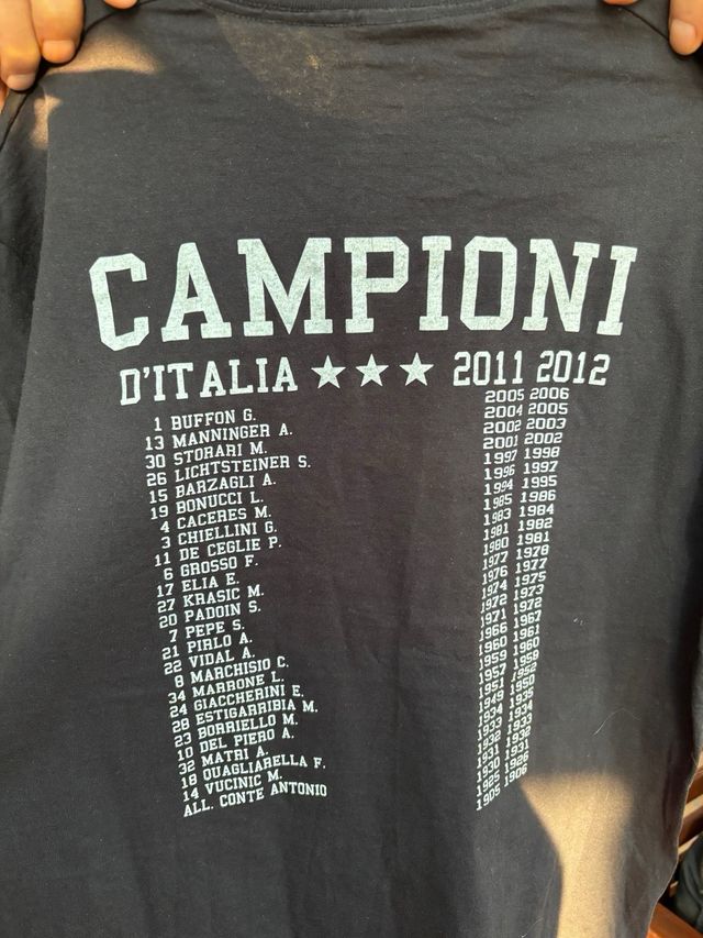 Storica maglietta Juventus “Campioni d’Italia 2011/2012”