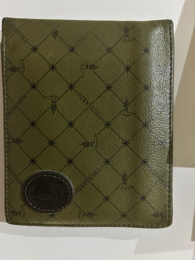 Portafoglio Trussardi Originale Verde Militare