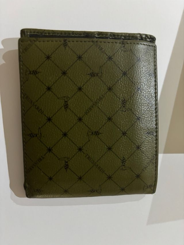 Portafoglio Trussardi Originale Verde Militare