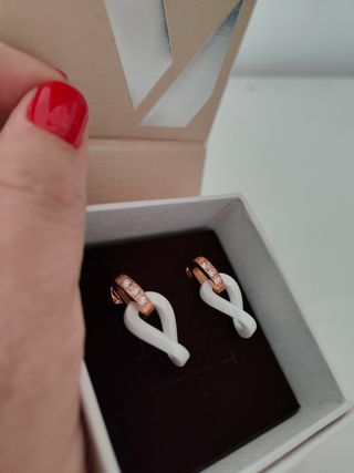 Pendientes Viceroy | Dorado y Blanco