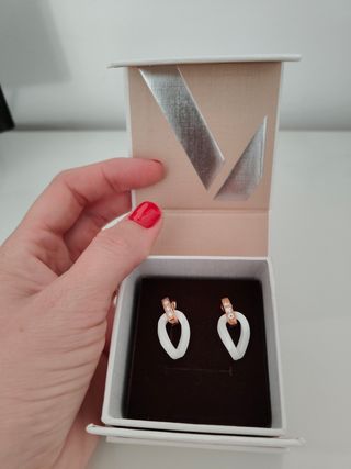 Pendientes Viceroy | Dorado y Blanco