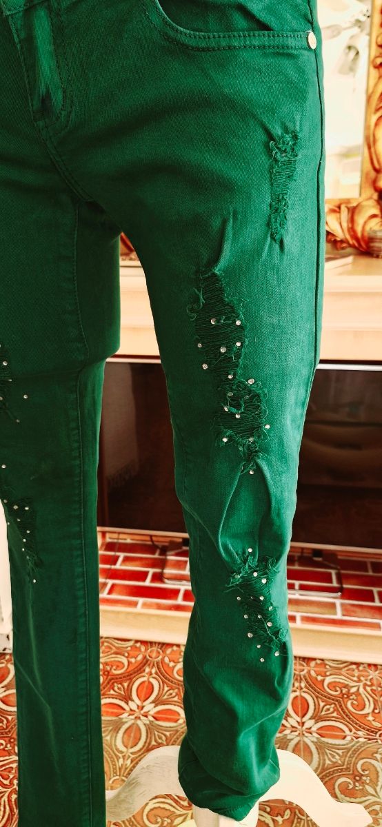 Calças jeans de fantasia estilo skinny