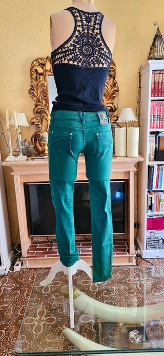 Pantalón vaquero de fantasía estilo pitillo 