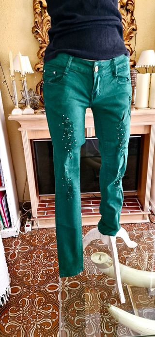 Pantalón vaquero de fantasía estilo pitillo 