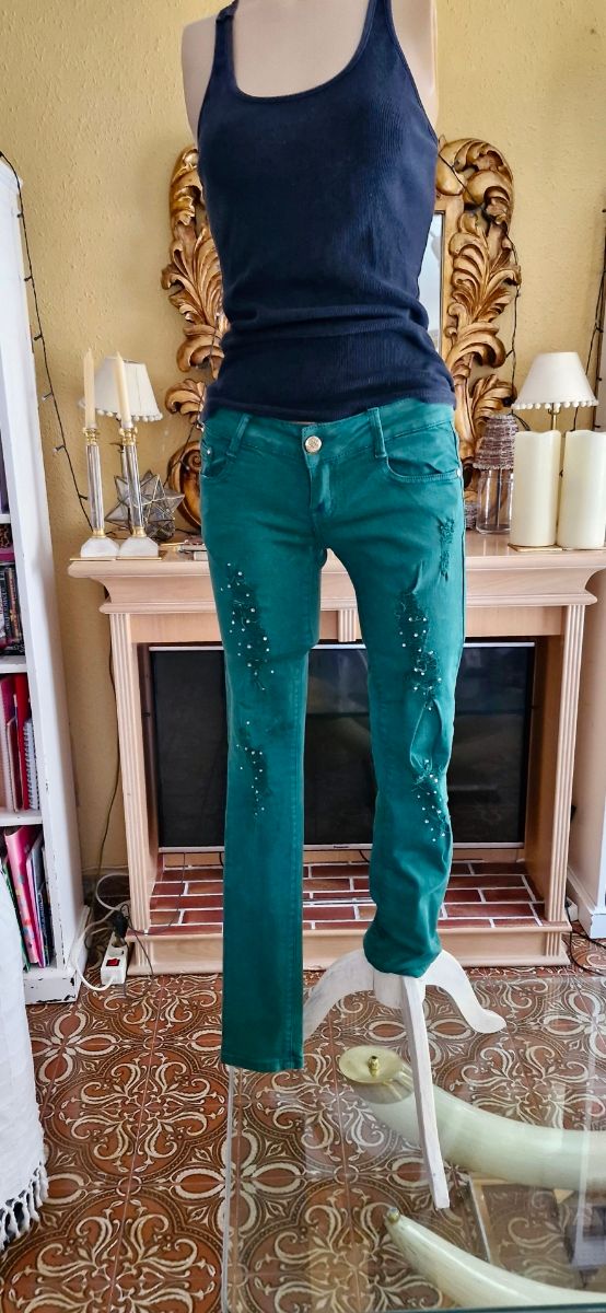 Calças jeans de fantasia estilo skinny