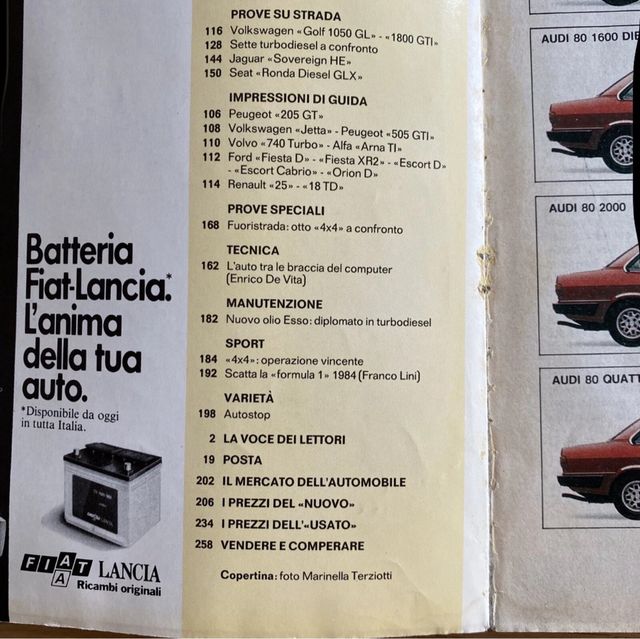 Quattroruote n. 341 marzo 1984 Rivista di Auto