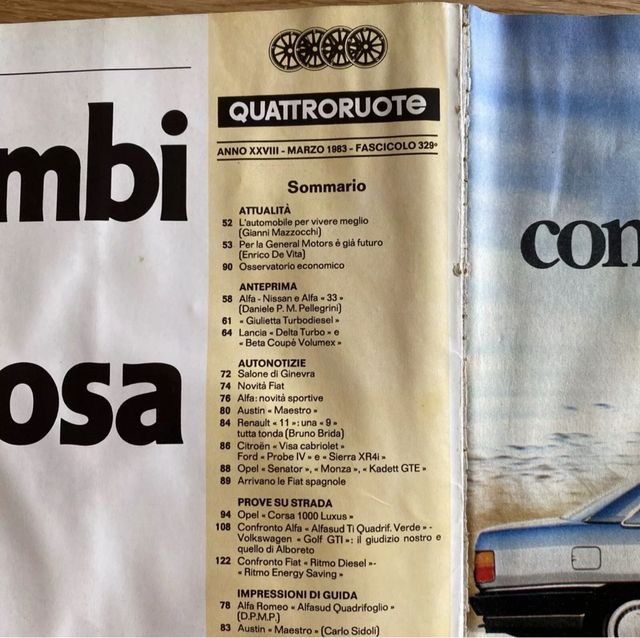 Quattroruote n. 329 marzo 1983 Rivista di Auto