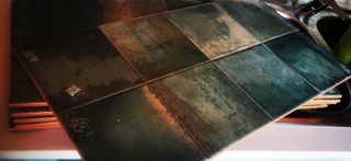 VENDO 15 PLACAS AZULEJOS TERRACOTA VERDE PASTA ROJ