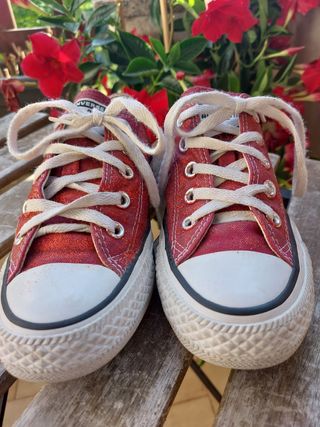 Converse All Star Glitter rosse n.36