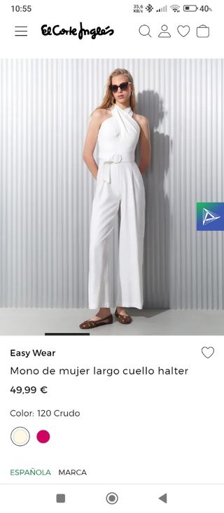 Mono Easy Wear blanco - Halter