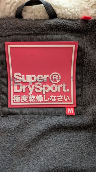 Superdry Giubbotto Bomber Grigio melange e fuxia