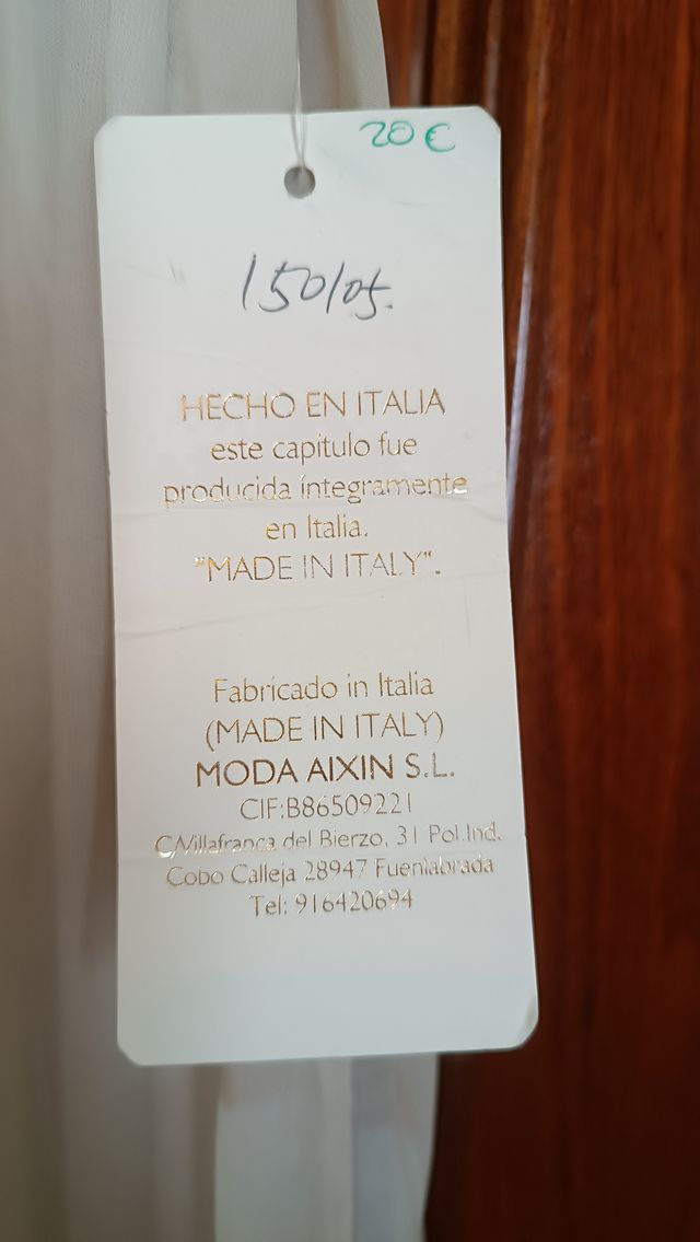 Vestido blanco de verano talla M