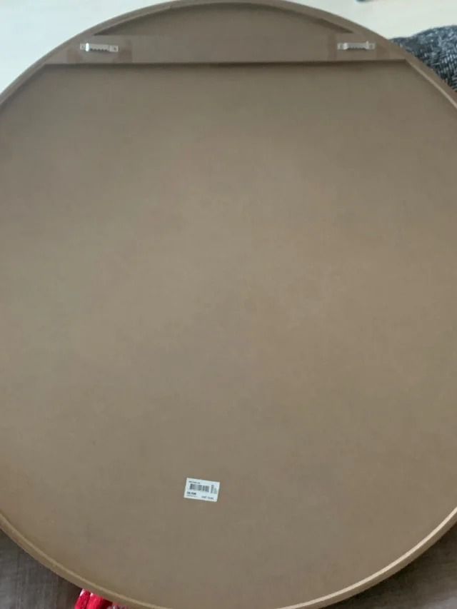 espejo redondo madera