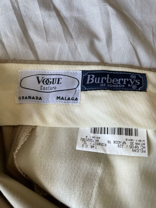 Pantalones hombre Burberrys Beige Talla 48