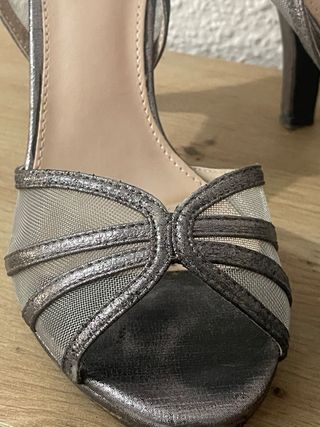 Tacones plata fiesta