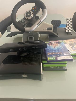 xbox + juegos+ volante + pedales