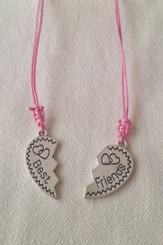 Colgantes mejores amigas - corazones