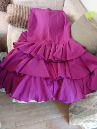 Falda Flamenca morada - Talla 40/42