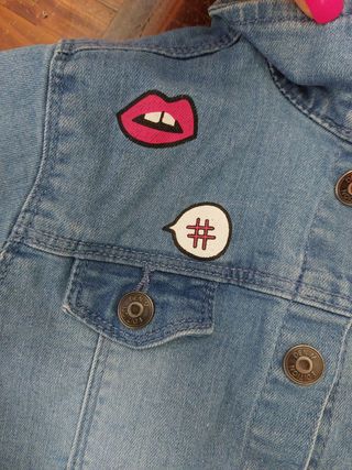 Giubbotto Jeans bimba decorato