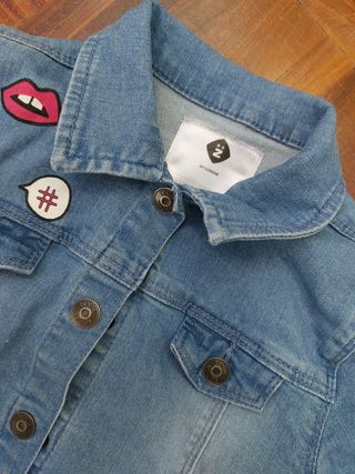 Giubbotto Jeans bimba decorato