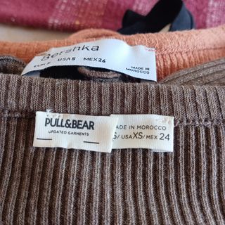 5 Tops Bershka y Pull&Bear de mujer s y xs