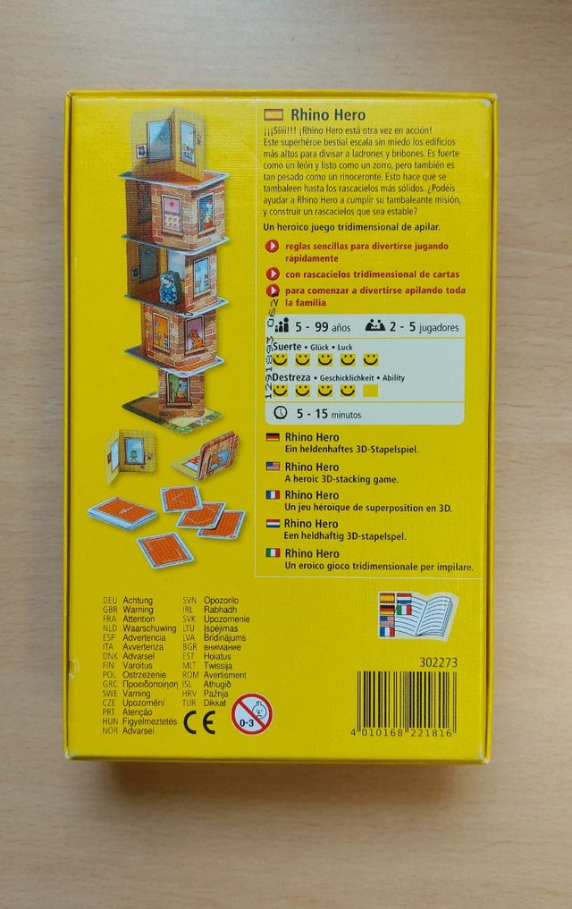 Juego de cartas Rinho Hero