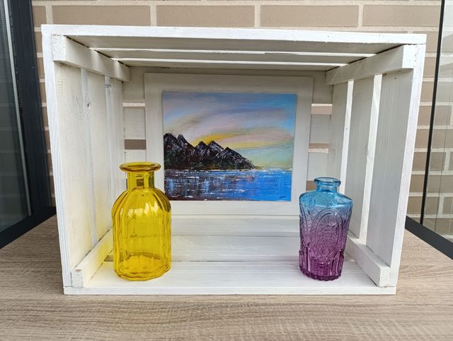 Jarrón decorativo amarillo - Vidrio