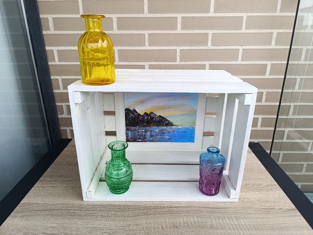 Jarrón decorativo amarillo - Vidrio