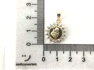 colgante oro 18k con piedra con circonita