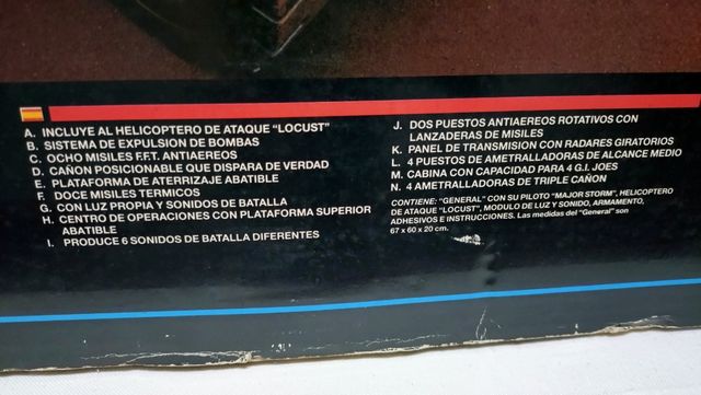 Sellado, Gi Joe General, versión española 1991