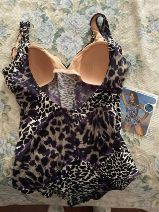 Costume intero leopardo - nero viola