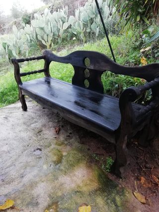 Banco madera estilo rústico