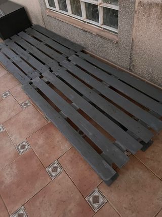 Palets gris para sofá- 4 piezas
