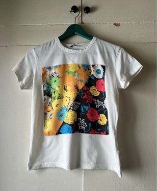 Camiseta Zara estampada flores
