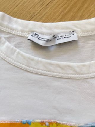 Camiseta Zara estampada flores