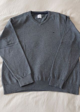Jersey hombre punto gris