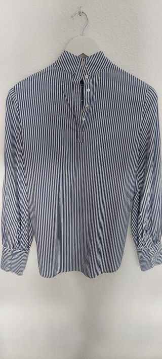 Blusa rayas azul-blanco mujer