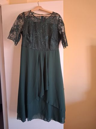 Vestido fiesta verde