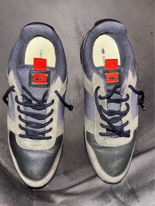 Zapatillas Lacoste grises y azules