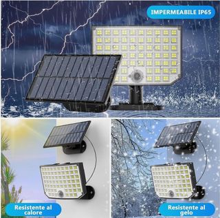 due faretti con pannello solare lampione faro NEW