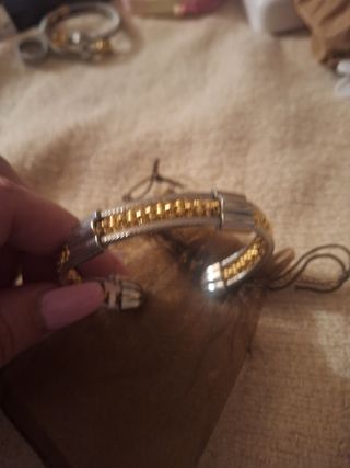 Pulsera acero-dorado