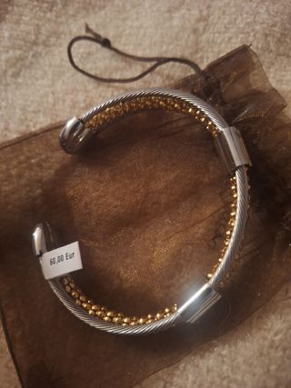 Pulsera acero-dorado