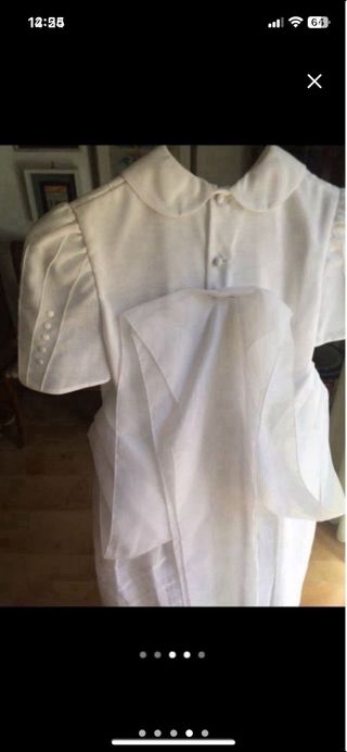 Vestido comunión niña blanco, t. 10